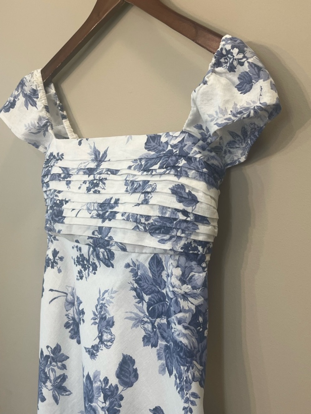 Abercrombie & Fitch Emerson ruffle Cap Sleeve Linen Blend Mini Dress small - Picture 4 of 9